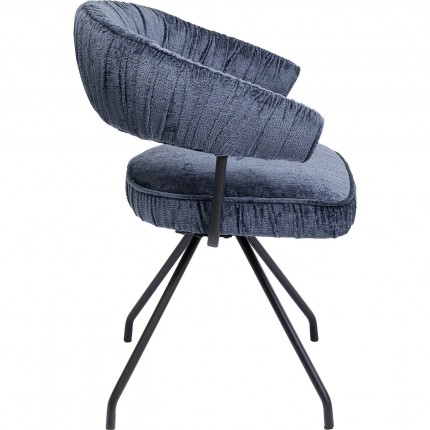 Swivel chair with armrests Arabella blue Kare Design