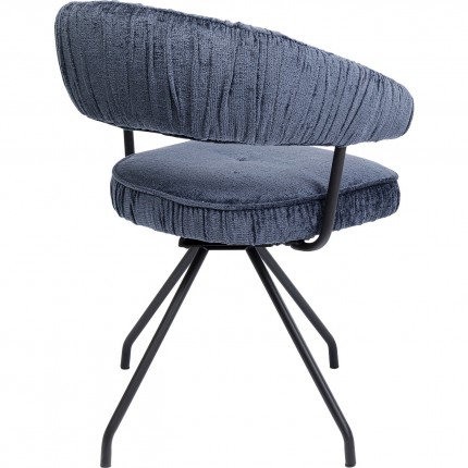 Swivel chair with armrests Arabella blue Kare Design