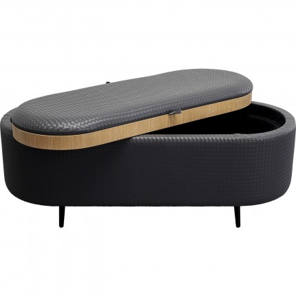 Storage bench Venezia black Kare Design