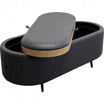 Storage bench Venezia black Kare Design