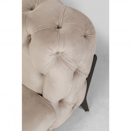 Hoekbank Bellissima links fluweel beige Kare Design