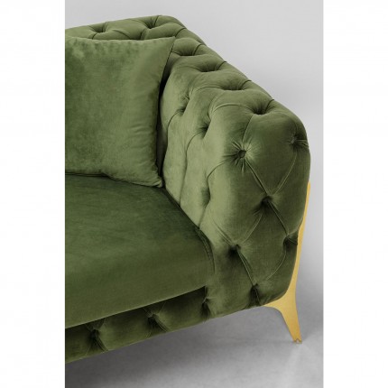 Corner Sofa Bellissima left velvet green Kare Design