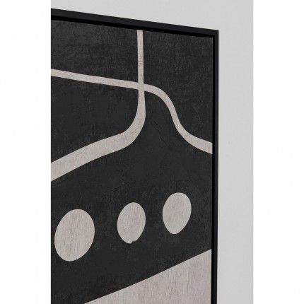 Canvas Picture Artistic 73x113cm black Kare Design