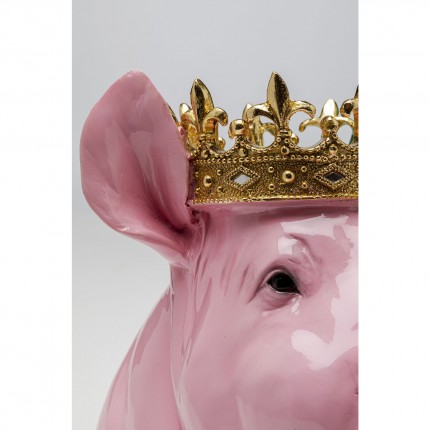 Deco pig king pink and green Kare Design