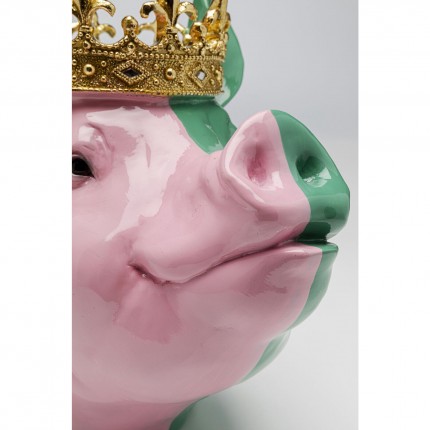 Deco pig king pink and green Kare Design