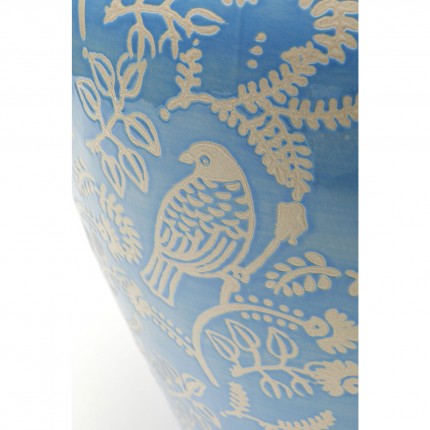 Vaas blauw vogel 33cm Kare Design