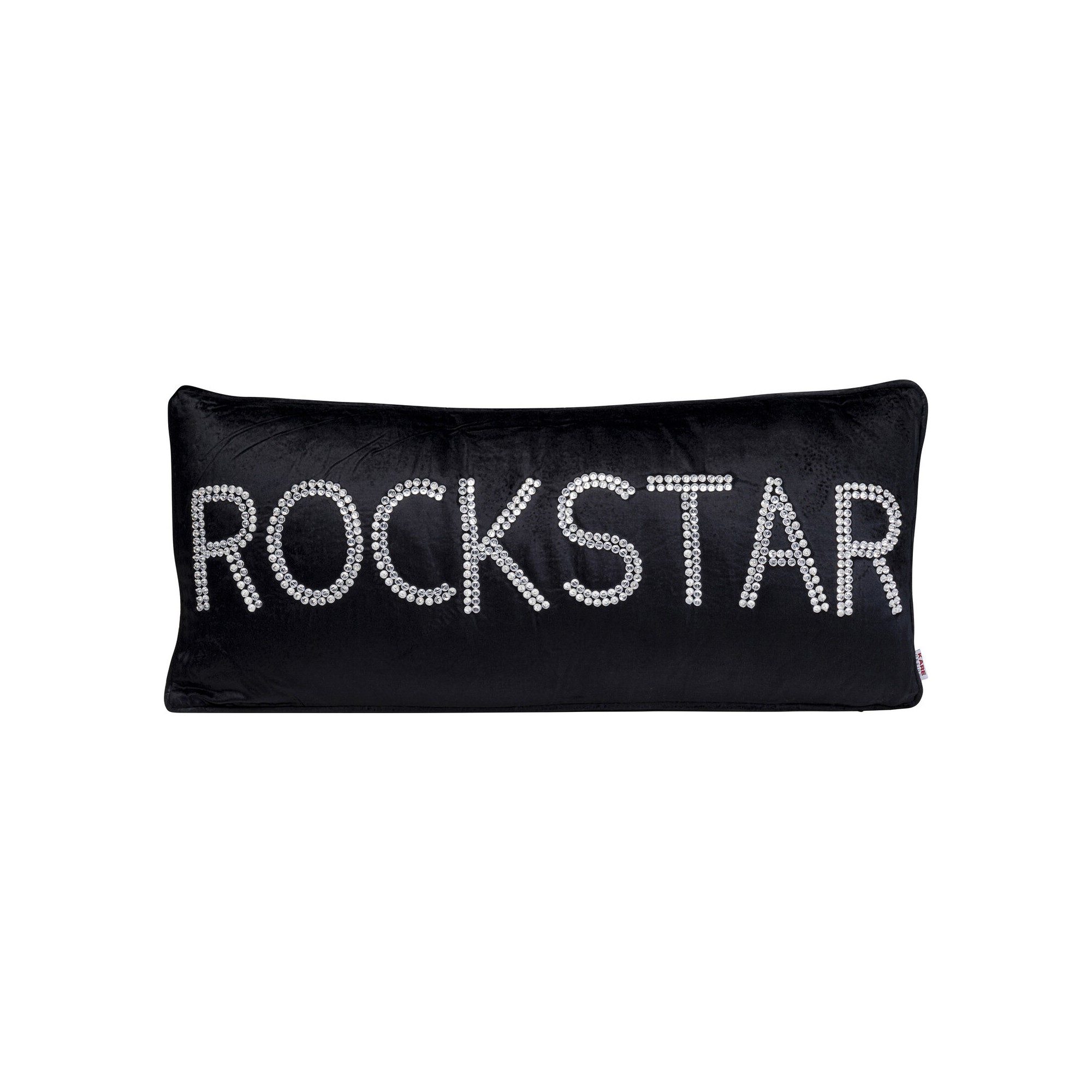 Coussin Beads Rockstar noir 35x80cm