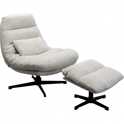 Draaifauteuil en Voetsteun Columbia Kare Design