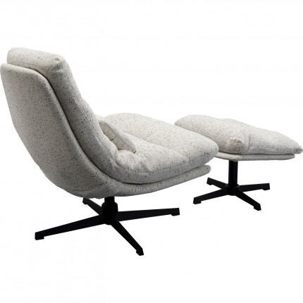 Draaifauteuil en Voetsteun Columbia Kare Design