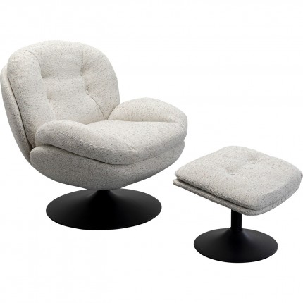 Draaifauteuil en Voetsteun Stanford Kare Design