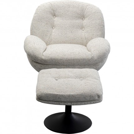 Draaifauteuil en Voetsteun Stanford Kare Design