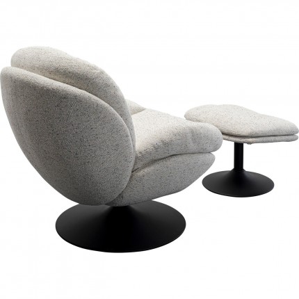 Draaifauteuil en Voetsteun Stanford Kare Design