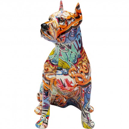 Decoratie pitbull graffiti 41cm Kare Design