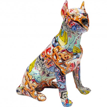 Decoratie pitbull graffiti 41cm Kare Design