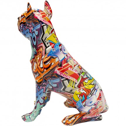 Decoratie pitbull graffiti 41cm Kare Design