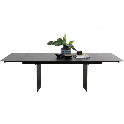 Uitschuifbare eettafel Novel 180x90cm zwart Kare Design