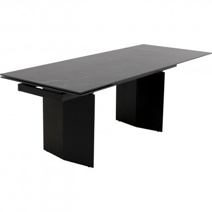 Uitschuifbare eettafel Novel 180x90cm zwart Kare Design