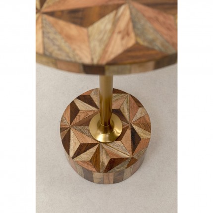 Side Table Domero Geo Ø25cm brown gold Kare Design