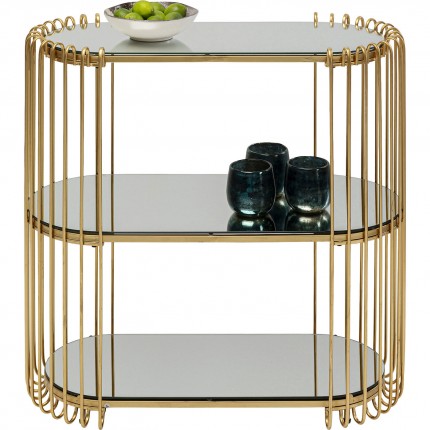 Console Wire 81x37cm brass Kare Design