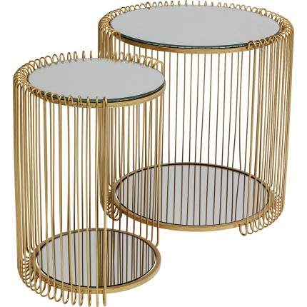 Side Table Wire Double brass (2/Set) Kare Design