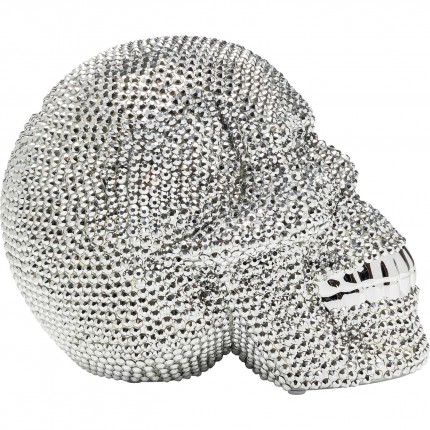 Money Box Skull Crystal Silver Kare Design