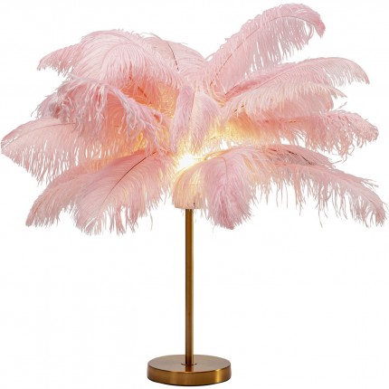 Table lamp feathers pink Kare Design