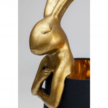 Table Lamp Animal rabbit 68cm gold and black Kare Design