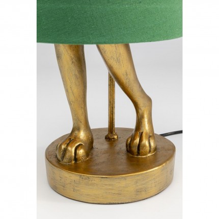 Tafellamp Animal konijn 68cm goud en groen Kare Design