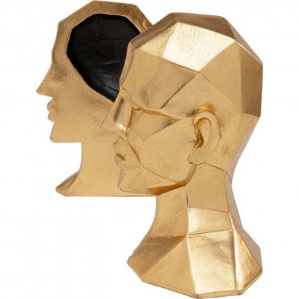 Bookend Face gold (2/Set) Kare Design