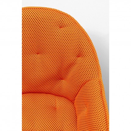 Swivel chair with armrests Carlito Mesh orange Kare Design