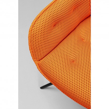 Swivel chair with armrests Carlito Mesh orange Kare Design