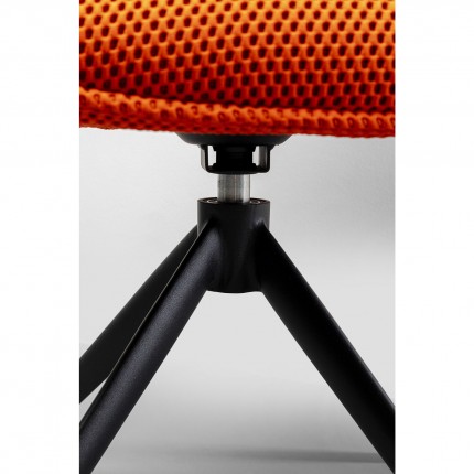 Swivel chair with armrests Carlito Mesh orange Kare Design