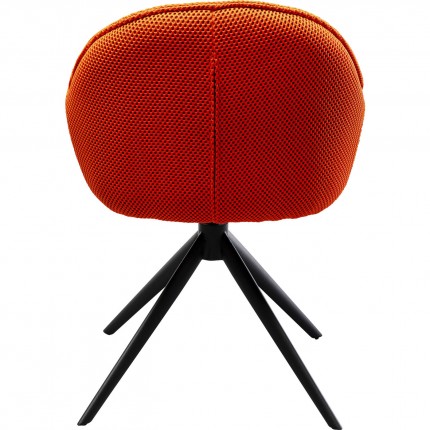 Swivel chair with armrests Carlito Mesh orange Kare Design