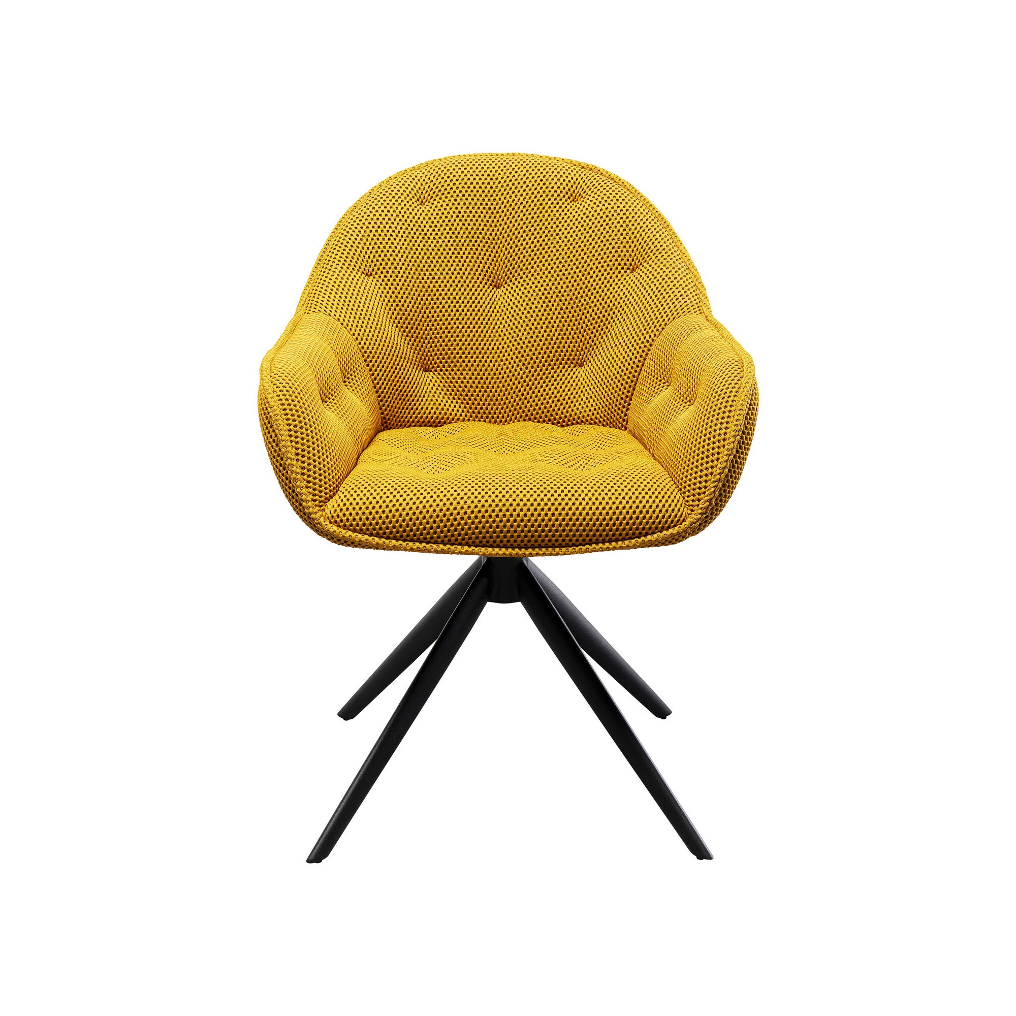 Chaise pivotante Carlito Mesh jaune