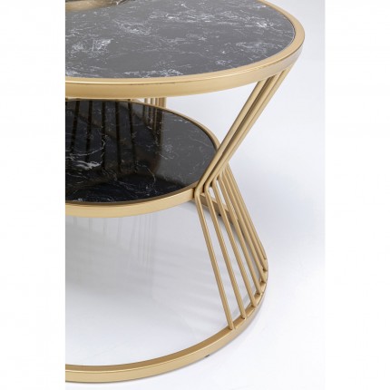 Coffee Table Roma (2/Set) black and gold Kare Design