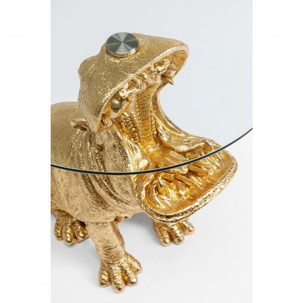 Side table hippopotamus gold Kare Design