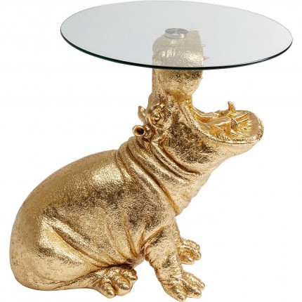 Side table hippopotamus gold Kare Design