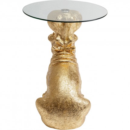 Side table hippopotamus gold Kare Design