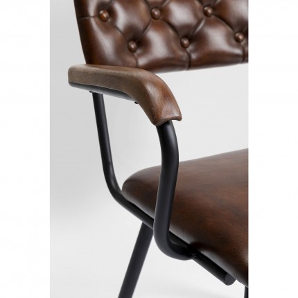 Chair with armrests Salsa brown Kare Design