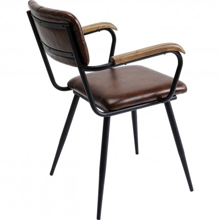 Chair with armrests Salsa brown Kare Design