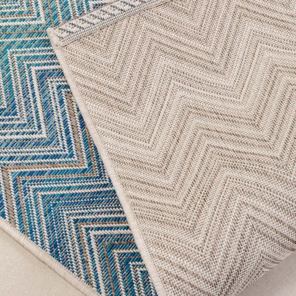 Vloerkleed Zigzag blauw 230x160cm Kare Design