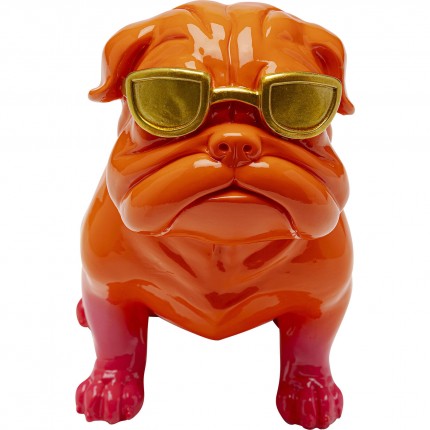 Decoratie Fashion bulldog oranje 17cm Kare Design