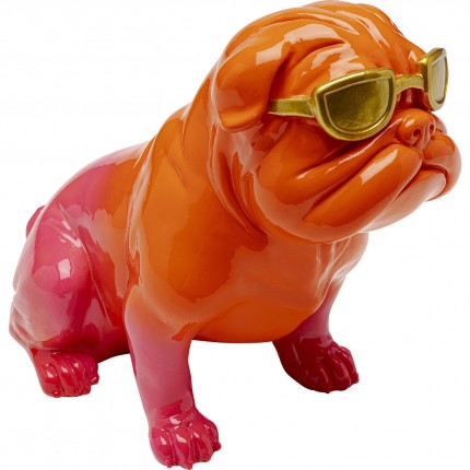 Decoratie Fashion bulldog oranje 17cm Kare Design