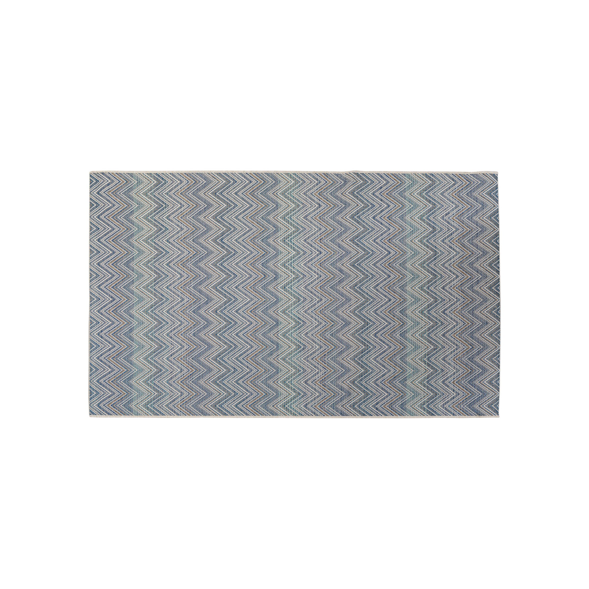 Tapis outdoor Zigzag bleu 230x330cm