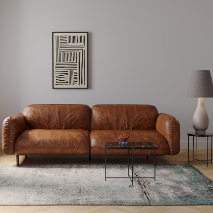 Sofa Calgary 3-Zits braun Kare Design