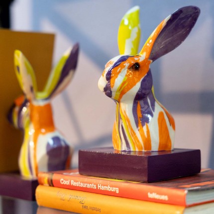 Bookend rabbit paint drips (2/Set) Kare Design