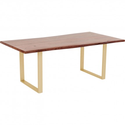 Eettafel Harmony 200x100cm walnoot goud Kare Design