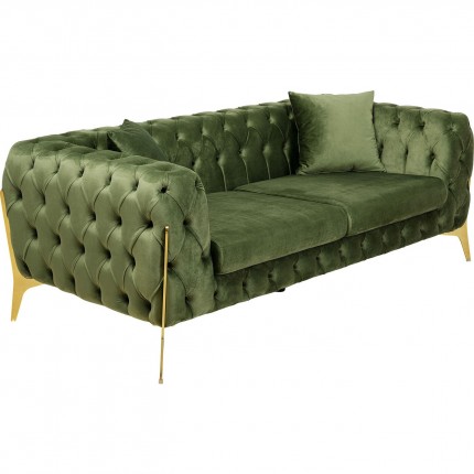 Sofa Bellissima 2-seater velvet green Kare Design