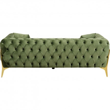 Sofa Bellissima 2-seater velvet green Kare Design