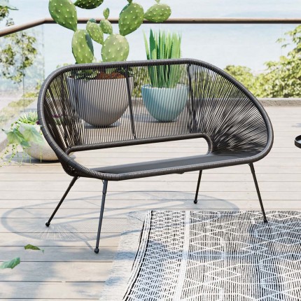 Outdoor Bench Acapulco black Kare Design